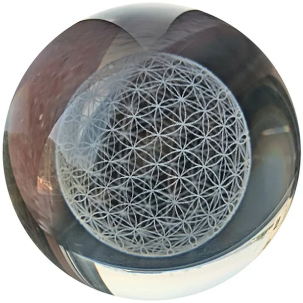 Clear Flower Crystal Ball-ToShay.org