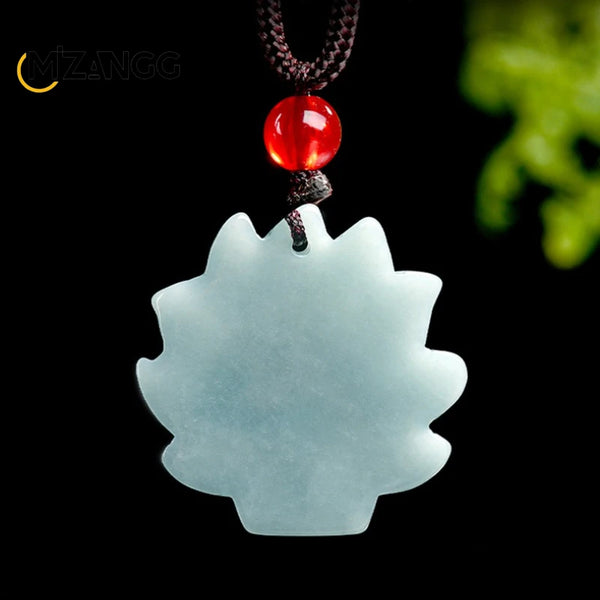 Blue Jadeite Fox Pendant-ToShay.org
