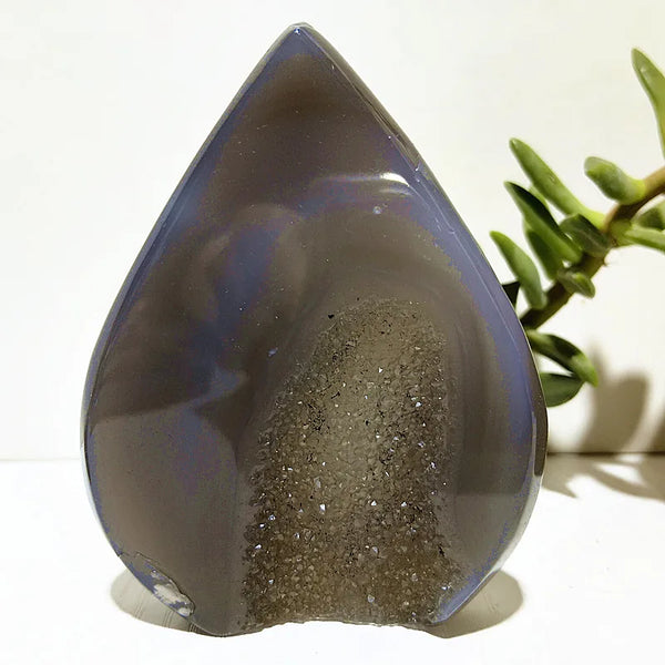 Blue Agate Geode Point-ToShay.org