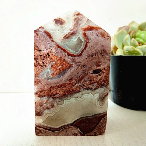 Red Lace Agate Tower-ToShay.org