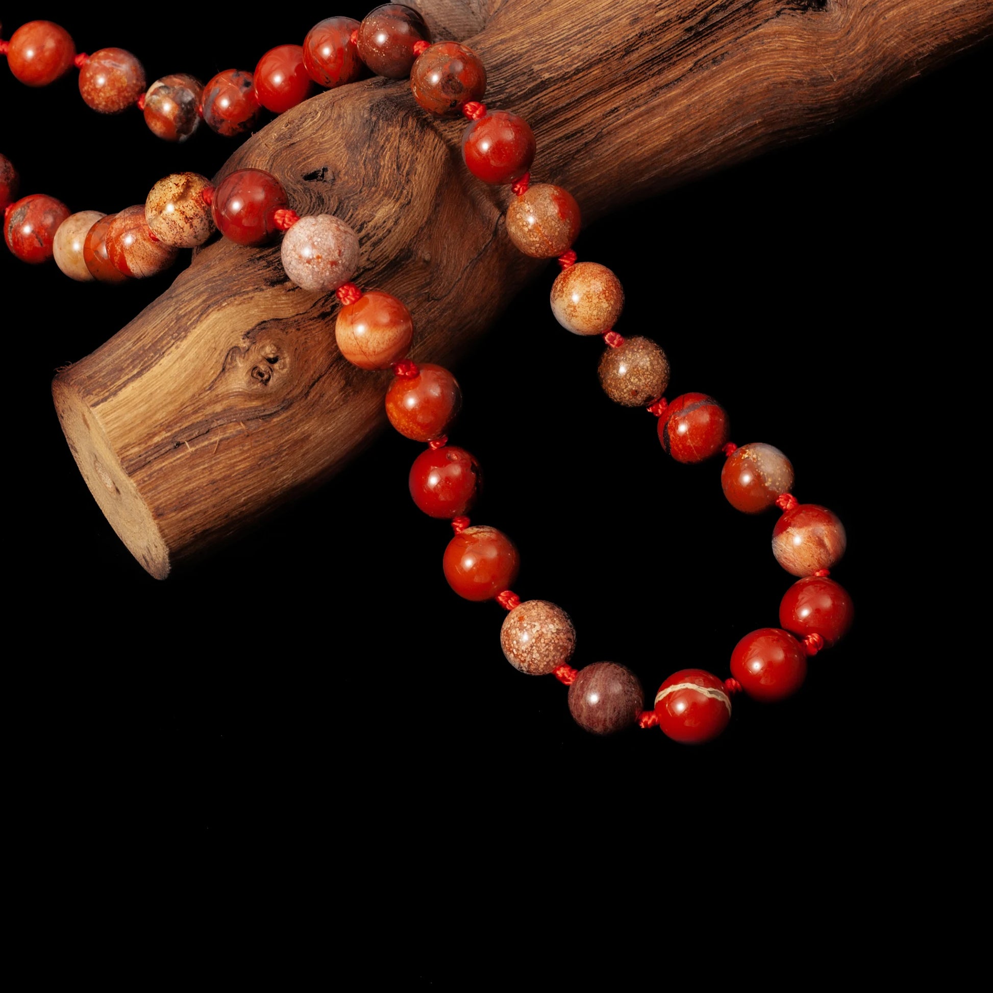 Red Agate Mala Beads-ToShay.org
