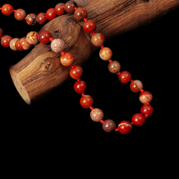 Red Agate Mala Beads-ToShay.org