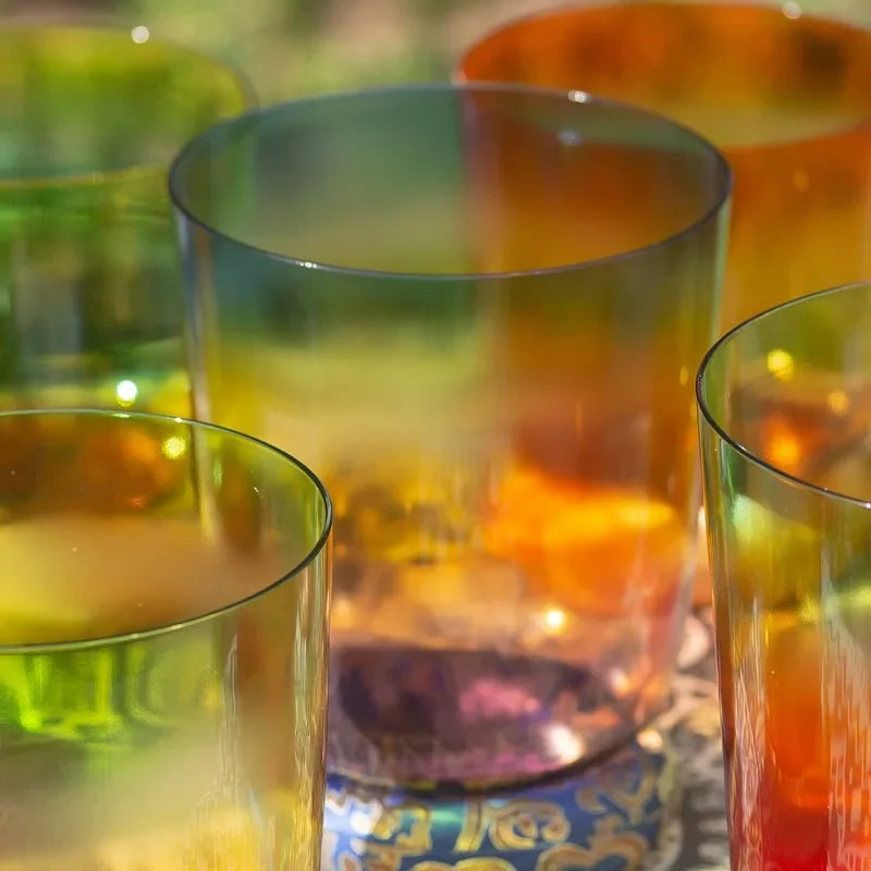 Mixed Rainbow Crystal Singing Bowls-ToShay.org