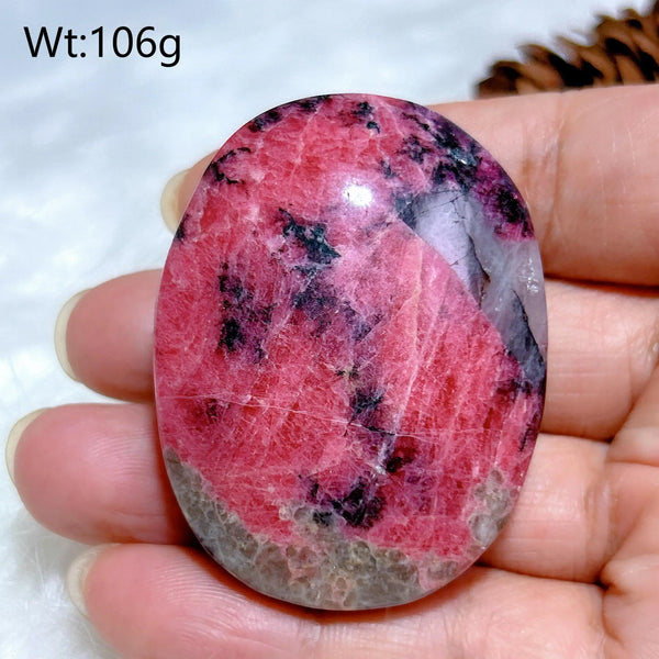 Pink Rhodonite Palm Stone-ToShay.org