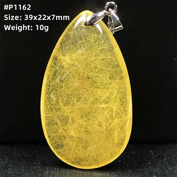 Gold Rutilated Quartz Pendant-ToShay.org