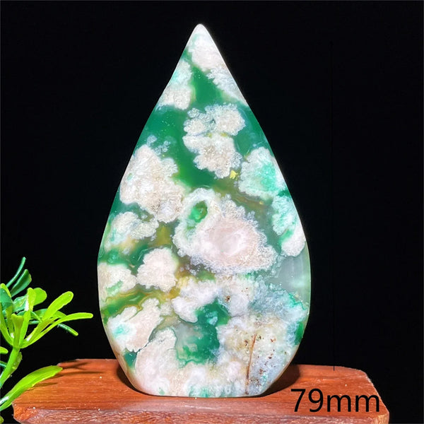 Green Flower Agate Flame-ToShay.org