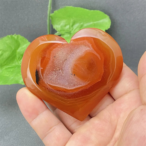 Red Agate Geode Heart-ToShay.org
