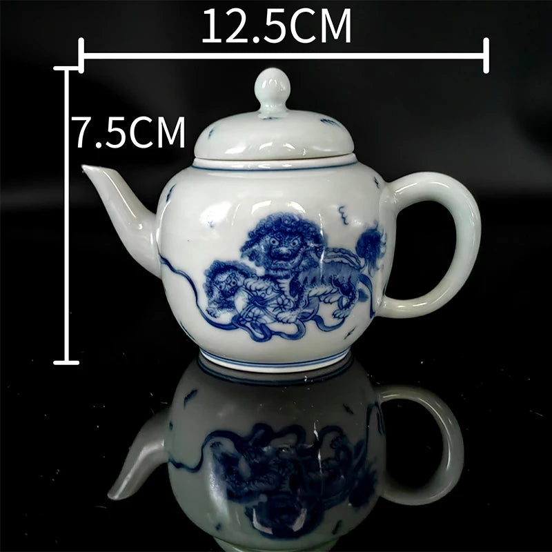 Blue White Ceramic Teapot-ToShay.org