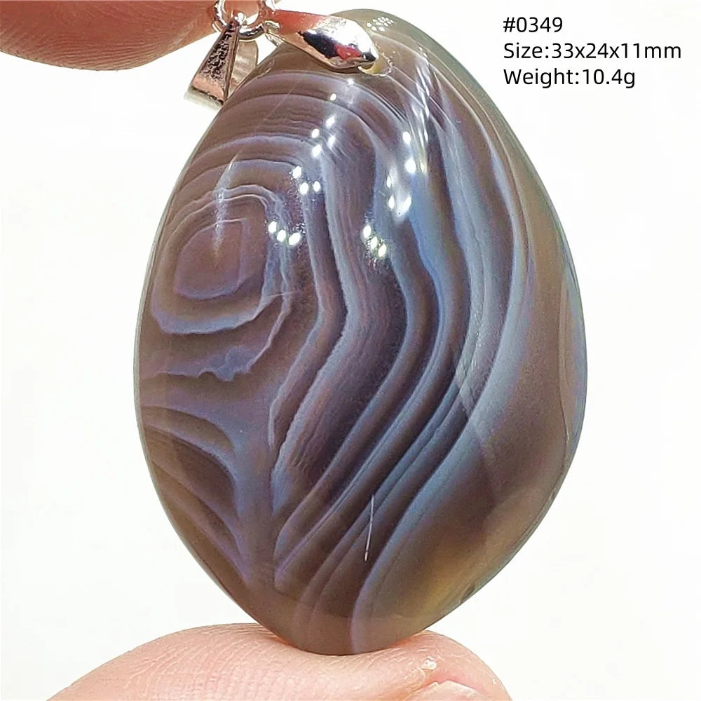 Grey Brown Agate Pendant-ToShay.org