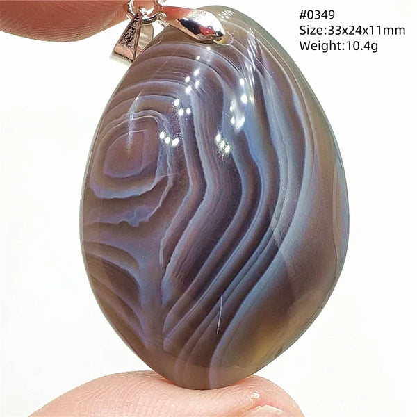 Grey Brown Agate Pendant-ToShay.org