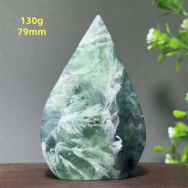 Green Feather Fluorite Torch-ToShay.org