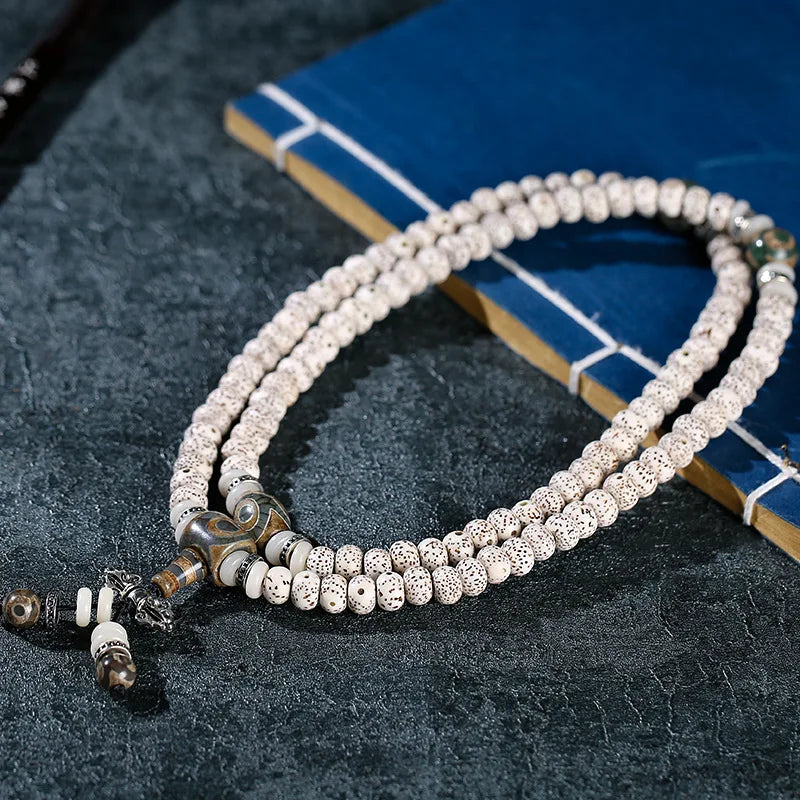 White Star Moon Bodhi Beads-ToShay.org