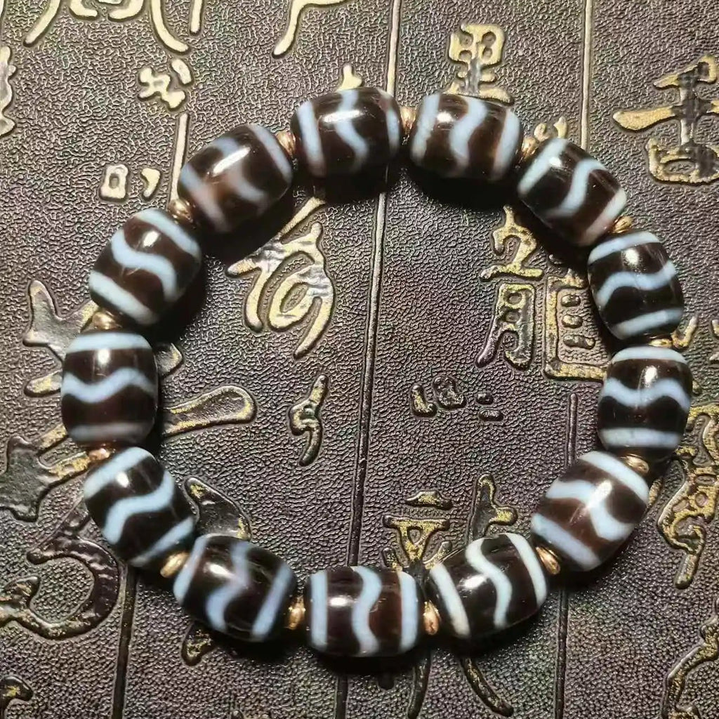 Tibetan Agate Dzi Bracelet-ToShay.org