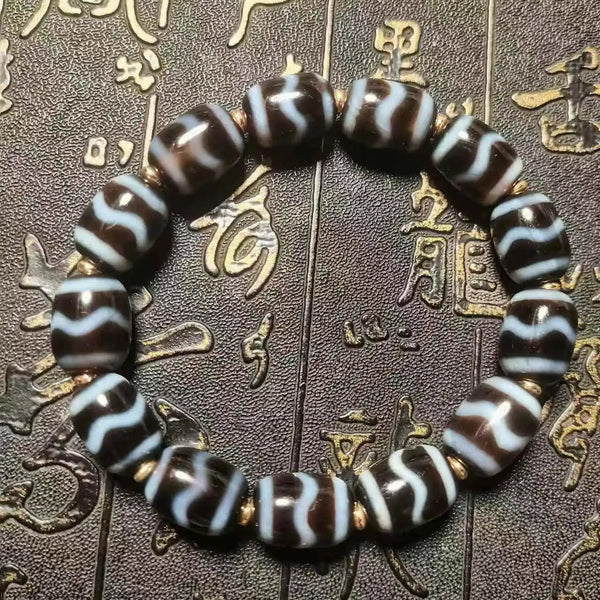 Tibetan Agate Dzi Bracelet-ToShay.org