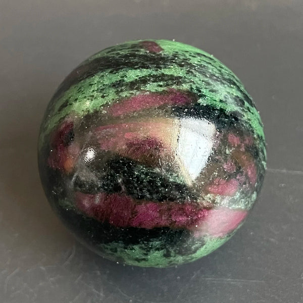 Green Ruby Zoisite Ball-ToShay.org
