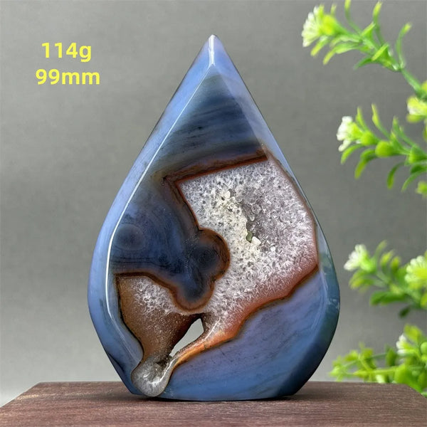 Blue Agate Geode Torch-ToShay.org