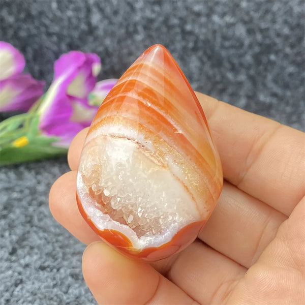 Red Agate Geode Crystal Egg-ToShay.org