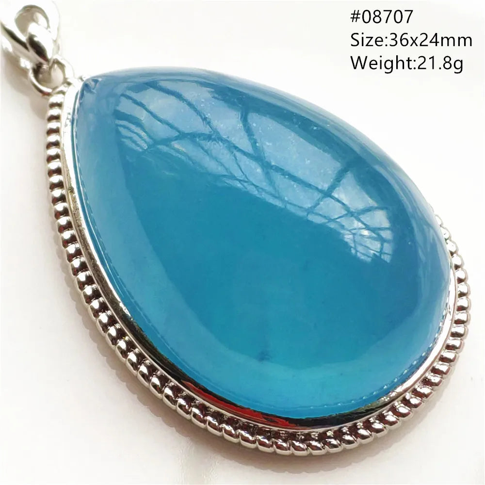 Blue Aquamarine Quartz Pendant-ToShay.org