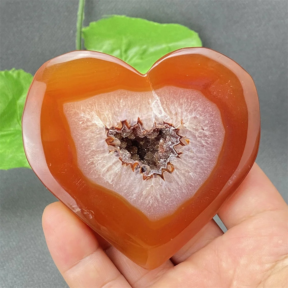 Red Agate Geode Heart-ToShay.org