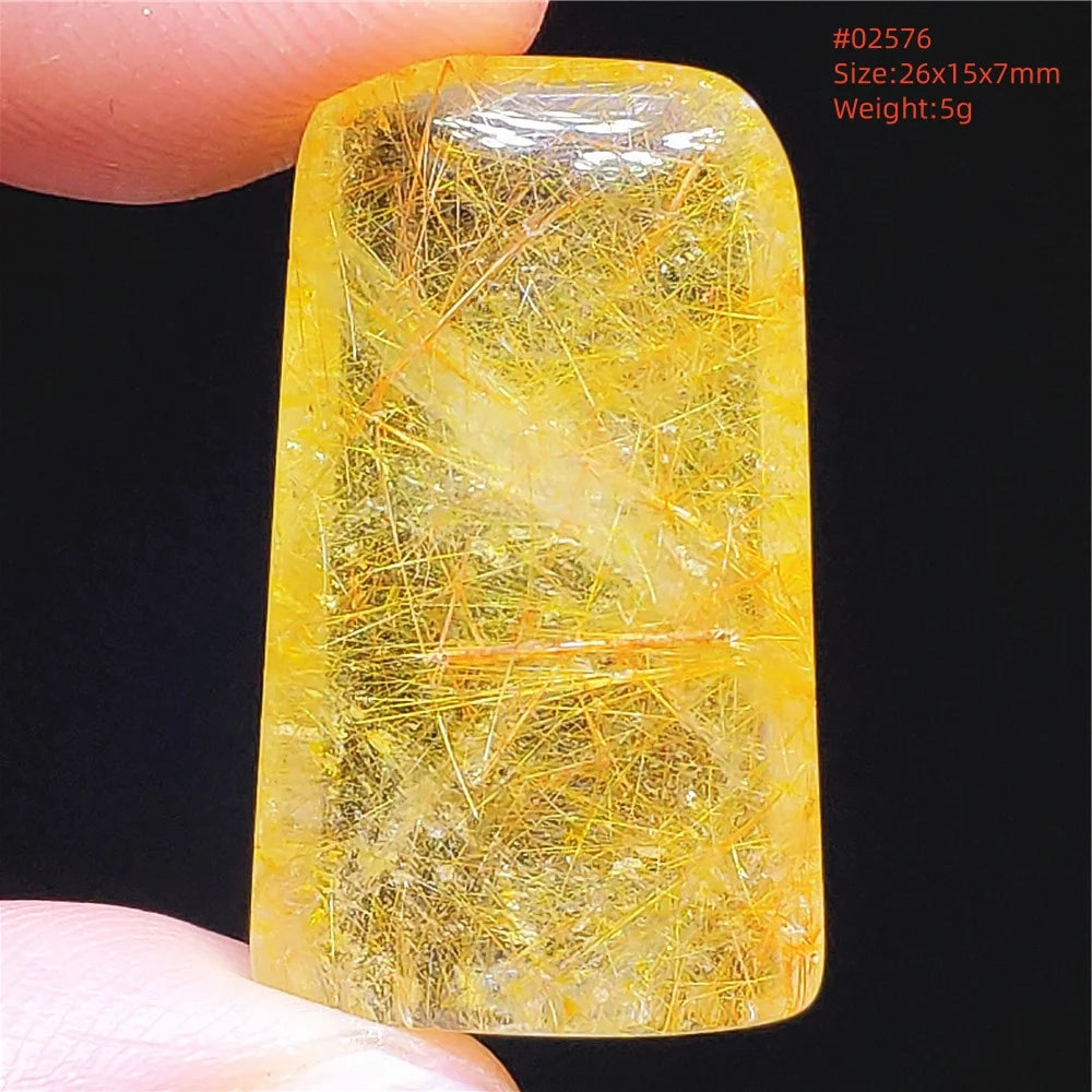 Gold Rutilated Quartz Pendant-ToShay.org