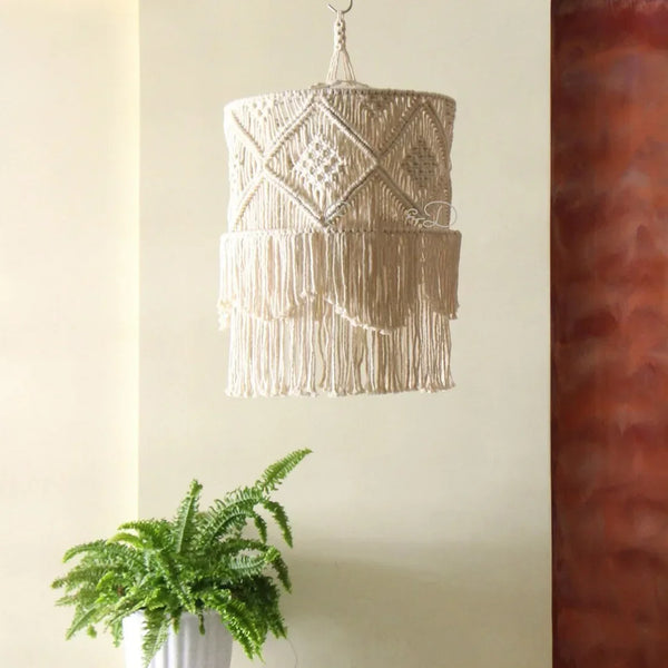 Macrame Lampshade-ToShay.org