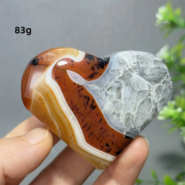 Red Striped Agate Heart-ToShay.org