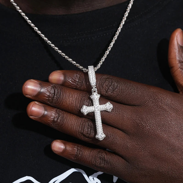 Silver Cross Pendant Necklace-ToShay.org