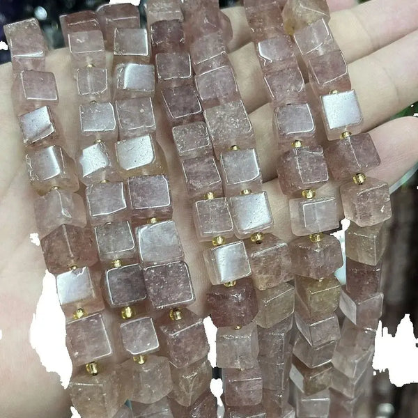 Pink Strawberry Quartz Beads-ToShay.org