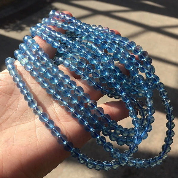 Blue Aquamarine Wrap Bracelet-ToShay.org