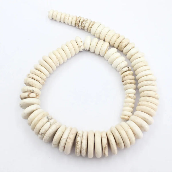 White Turquoise Coin Beads-ToShay.org
