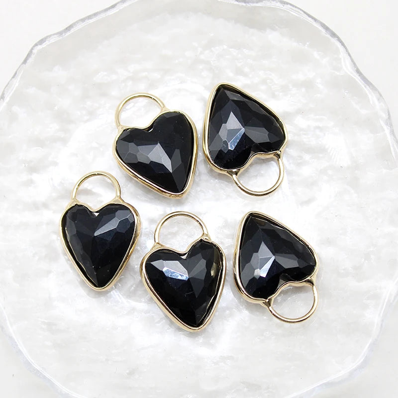 Mixed Crystal Heart Pendants-ToShay.org