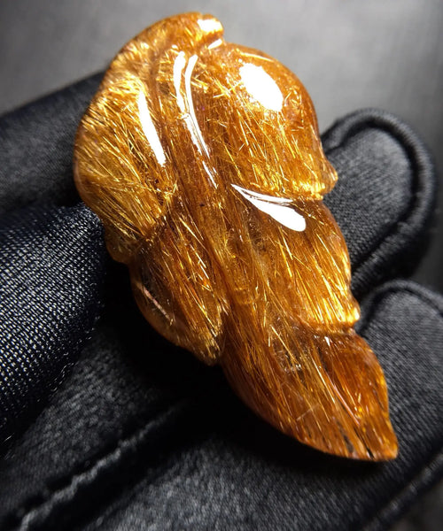 Copper Rutilated Quartz Leaf-ToShay.org