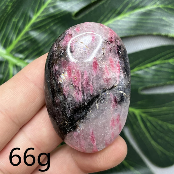 Pink Rhodonite Palmstone-ToShay.org