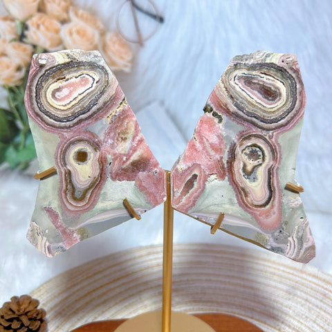 Pink Rhodochrosite Butterfly Wing-ToShay.org