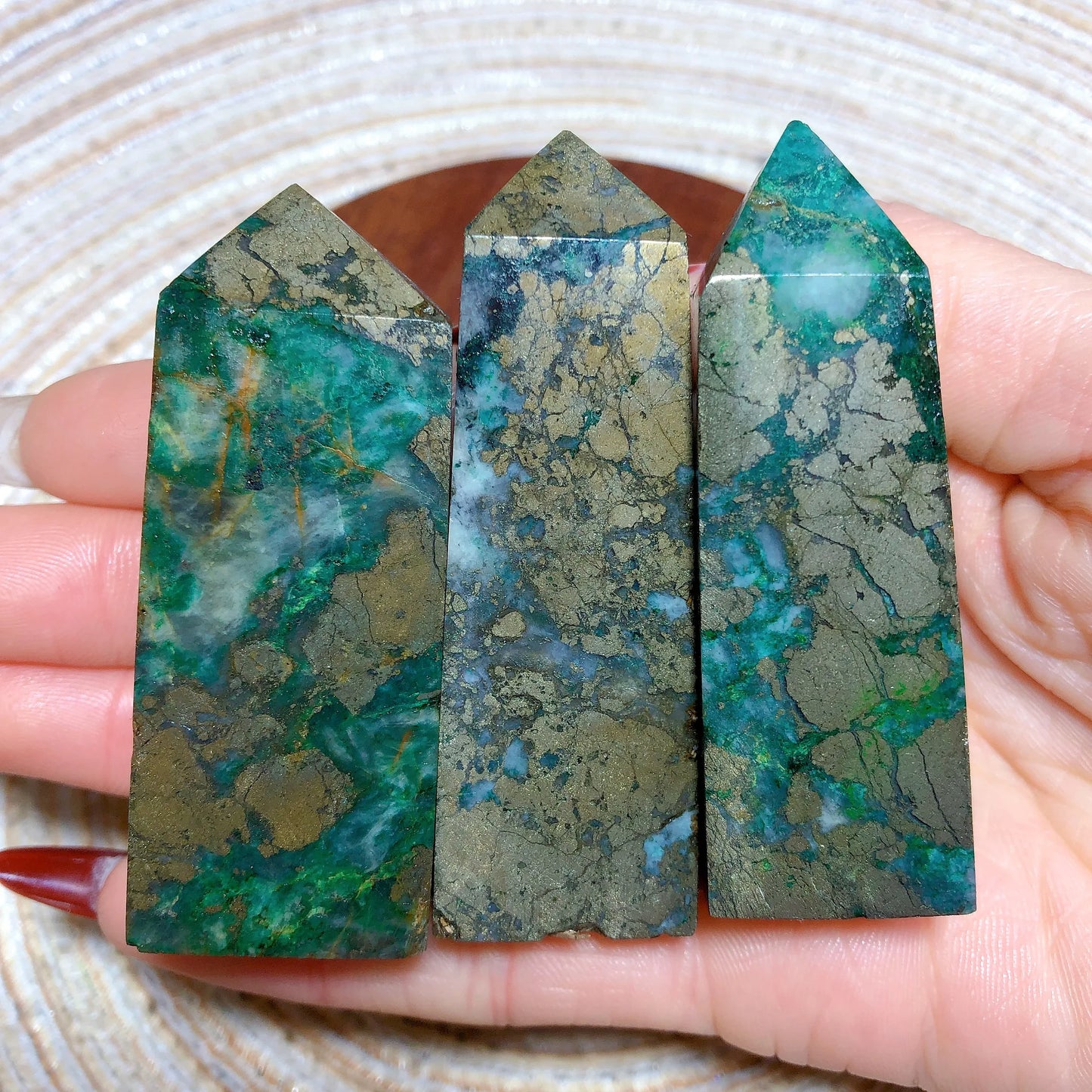 Blue Dioptase Pyrite Point-ToShay.org