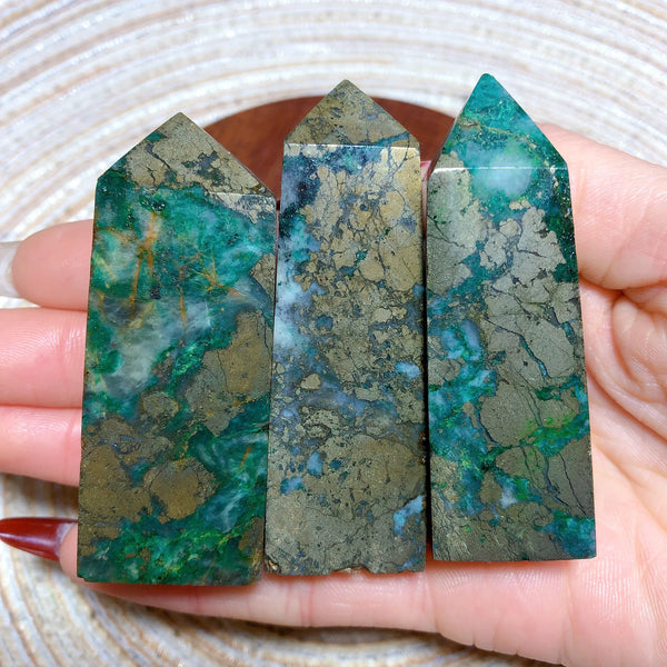 Blue Dioptase Pyrite Point-ToShay.org