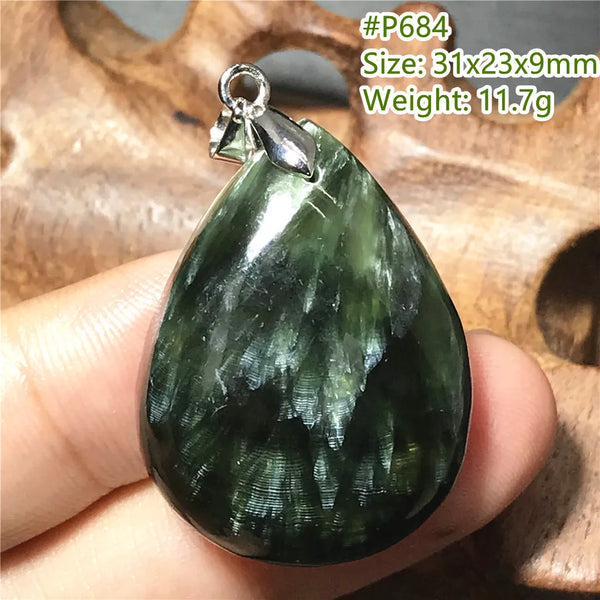 Green Seraphinite Pendant-ToShay.org