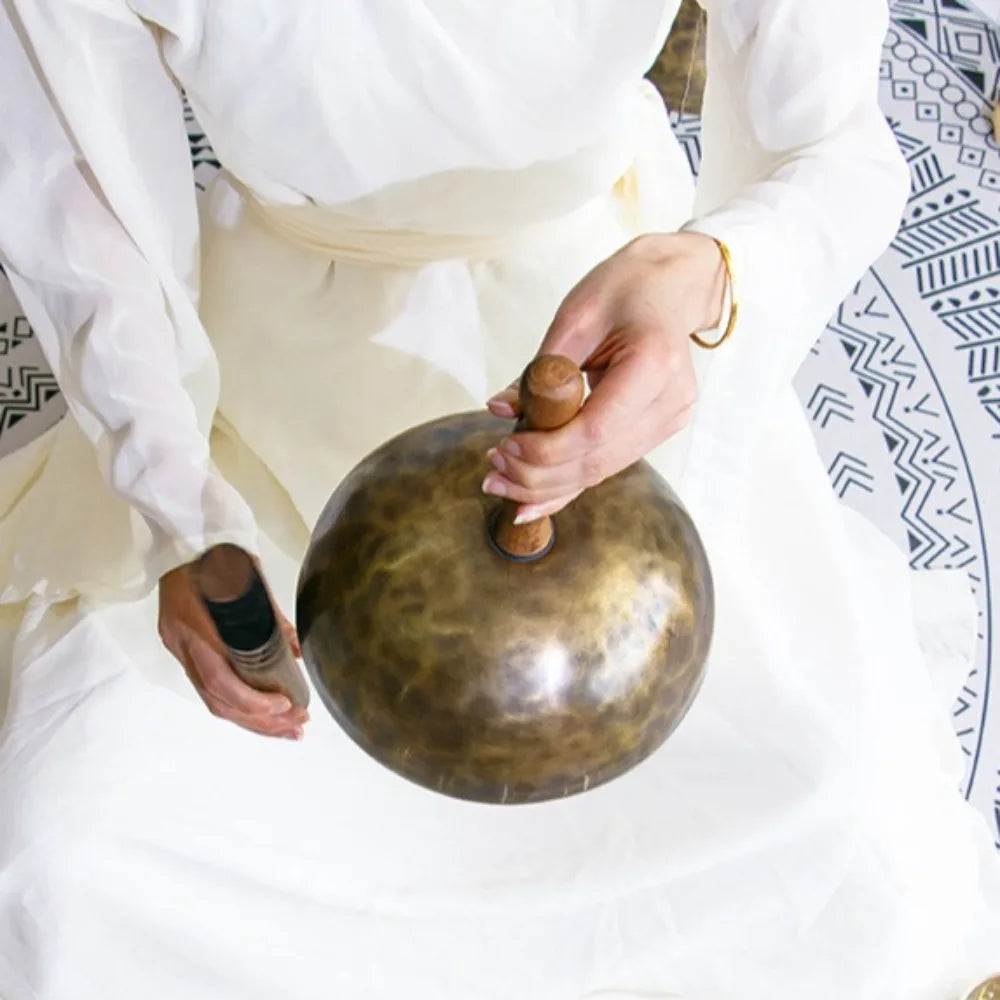 Copper Handle Singing Bowl-ToShay.org
