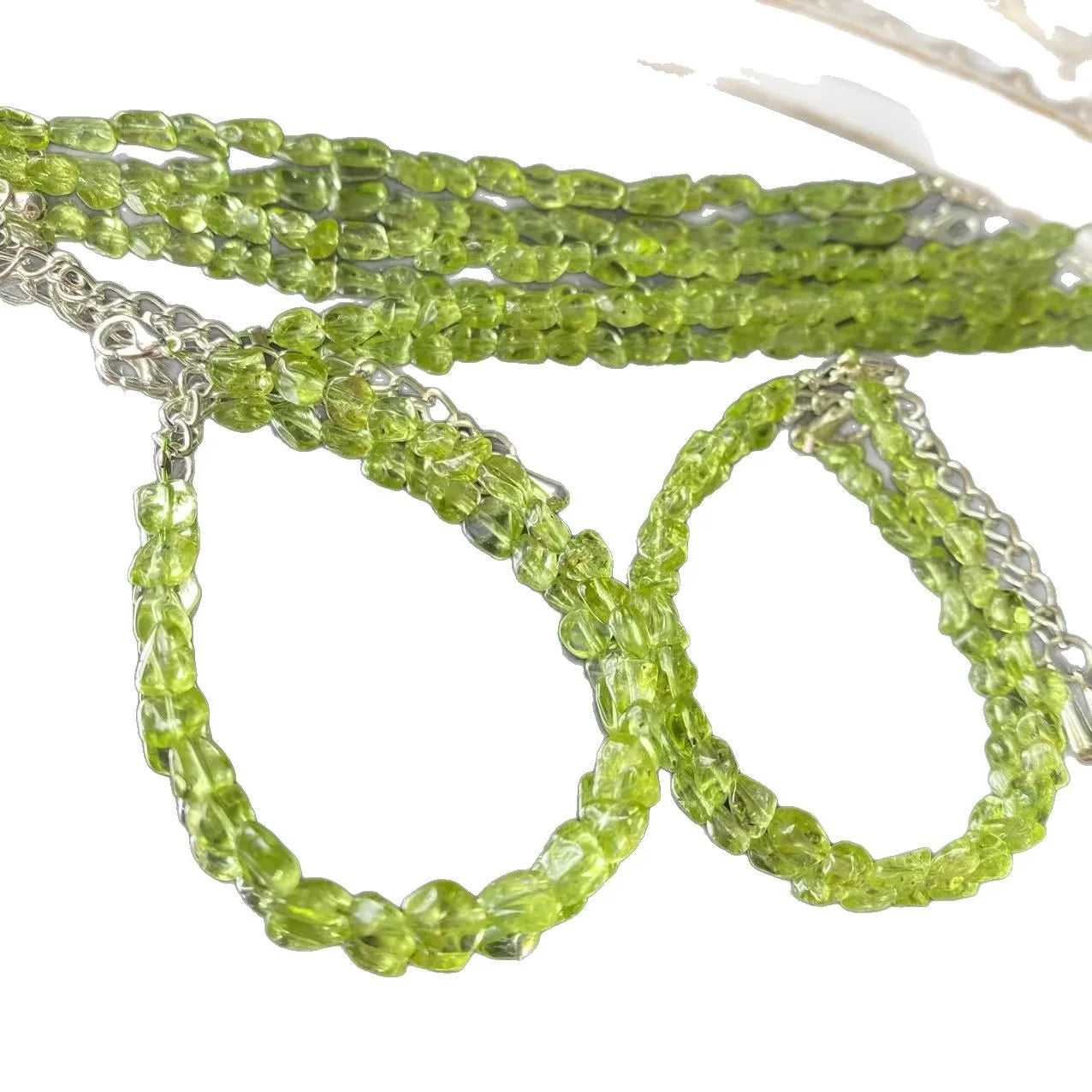 Green Peridot Bead Bracelet-ToShay.org