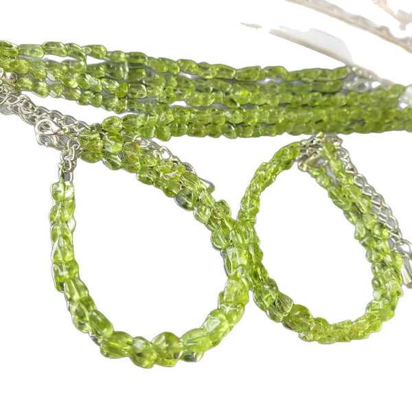 Green Peridot Bead Bracelet-ToShay.org
