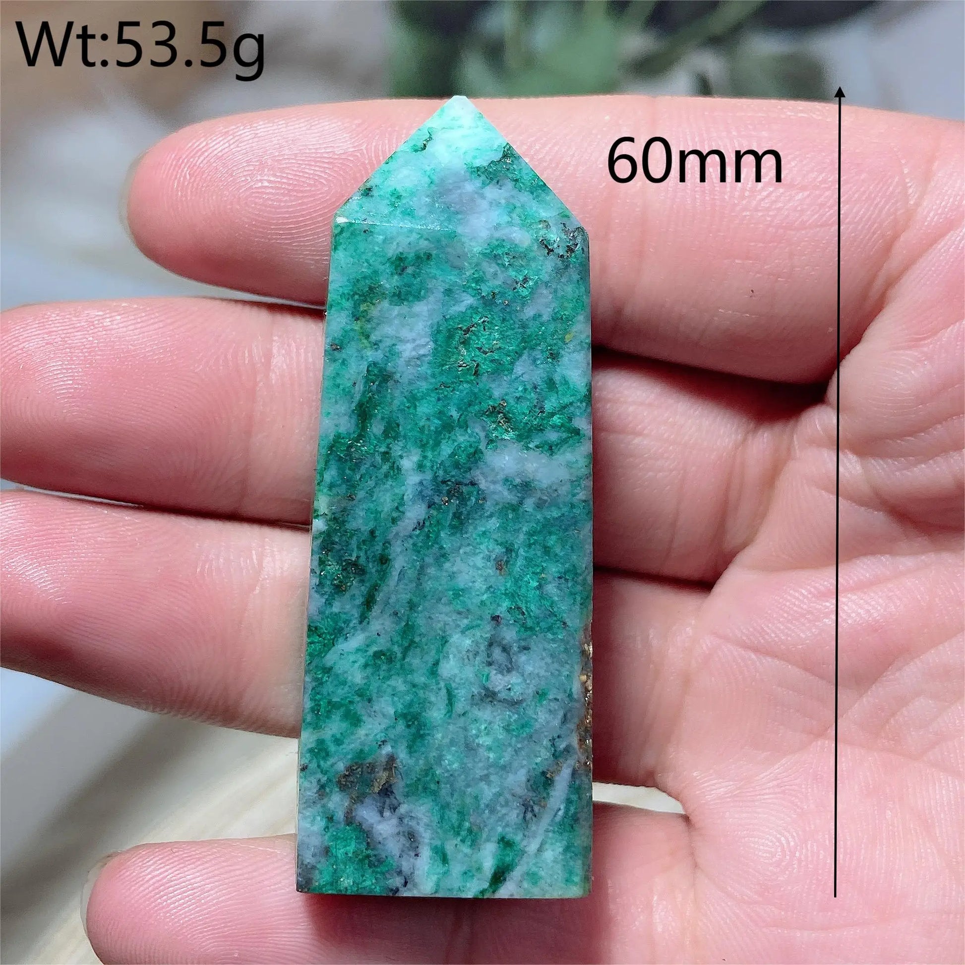Blue Dioptase Pyrite Tower-ToShay.org