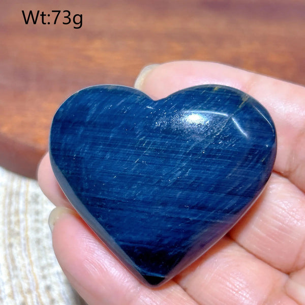 Blue Flash Tiger Eye Heart-ToShay.org