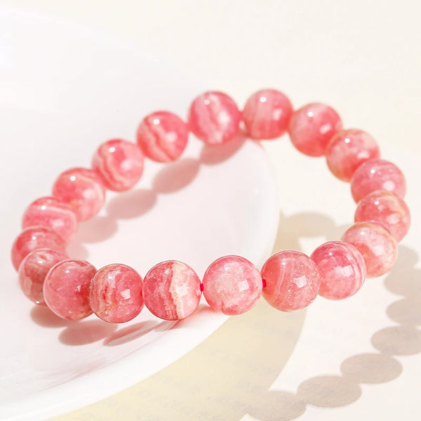 Red Vein Rhodochrosite Bracelet-ToShay.org