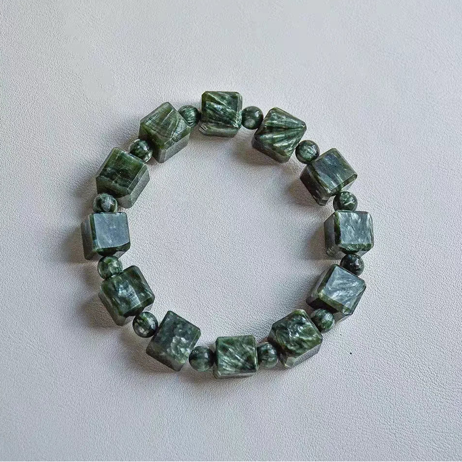 Green Seraphinite Bracelet-ToShay.org