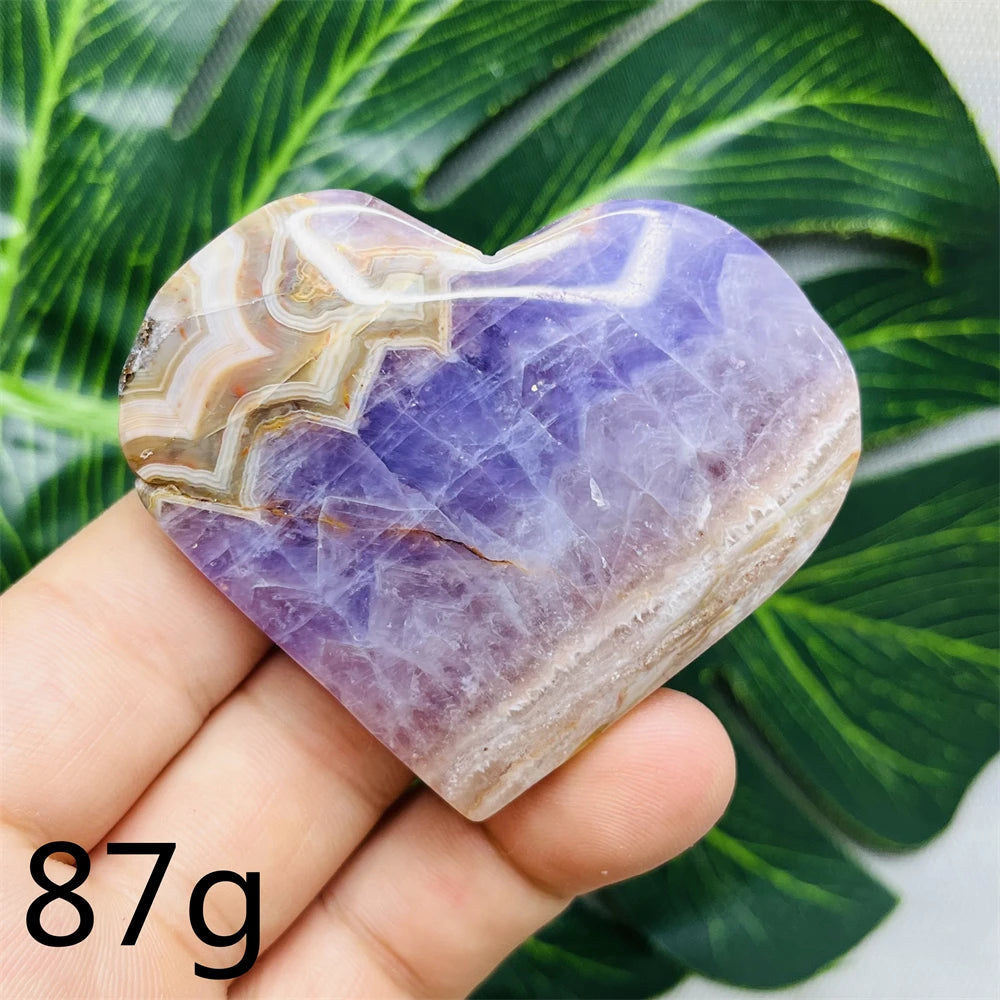 Purple Agate Amethyst Heart-ToShay.org