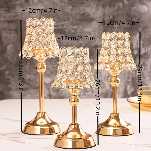 Gold Crystal Candle Holder-ToShay.org