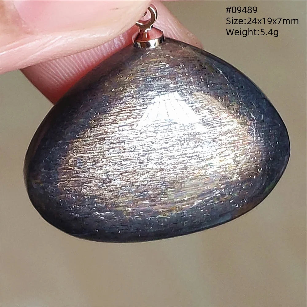 Black Sunstone Moonstone Pendant-ToShay.org