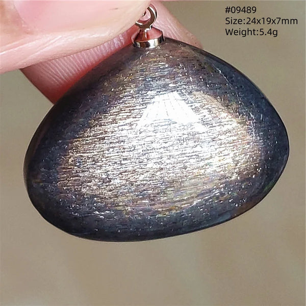 Black Sunstone Moonstone Pendant-ToShay.org