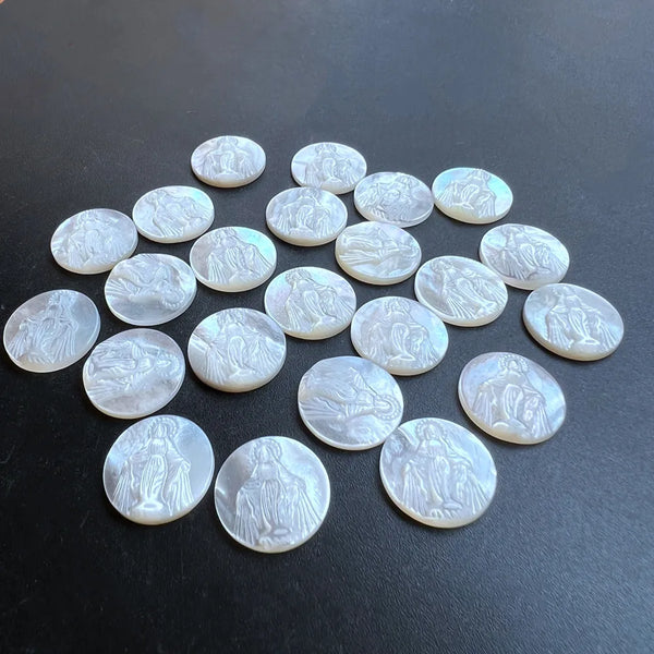 White Shell Religious Pendants-ToShay.org