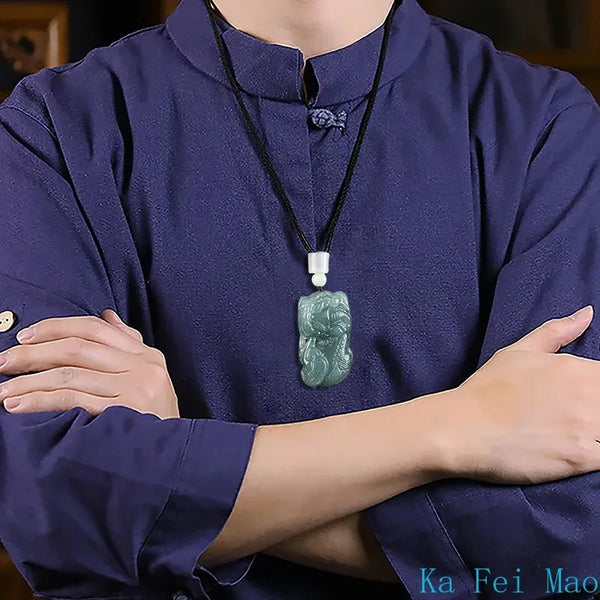 Blue Jadeite Pixiu Pendant-ToShay.org